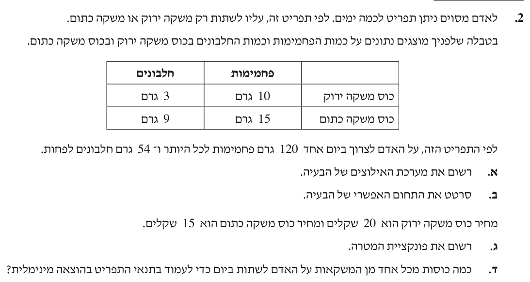 שאלה 2 – חורף תשפ״ב (2022)